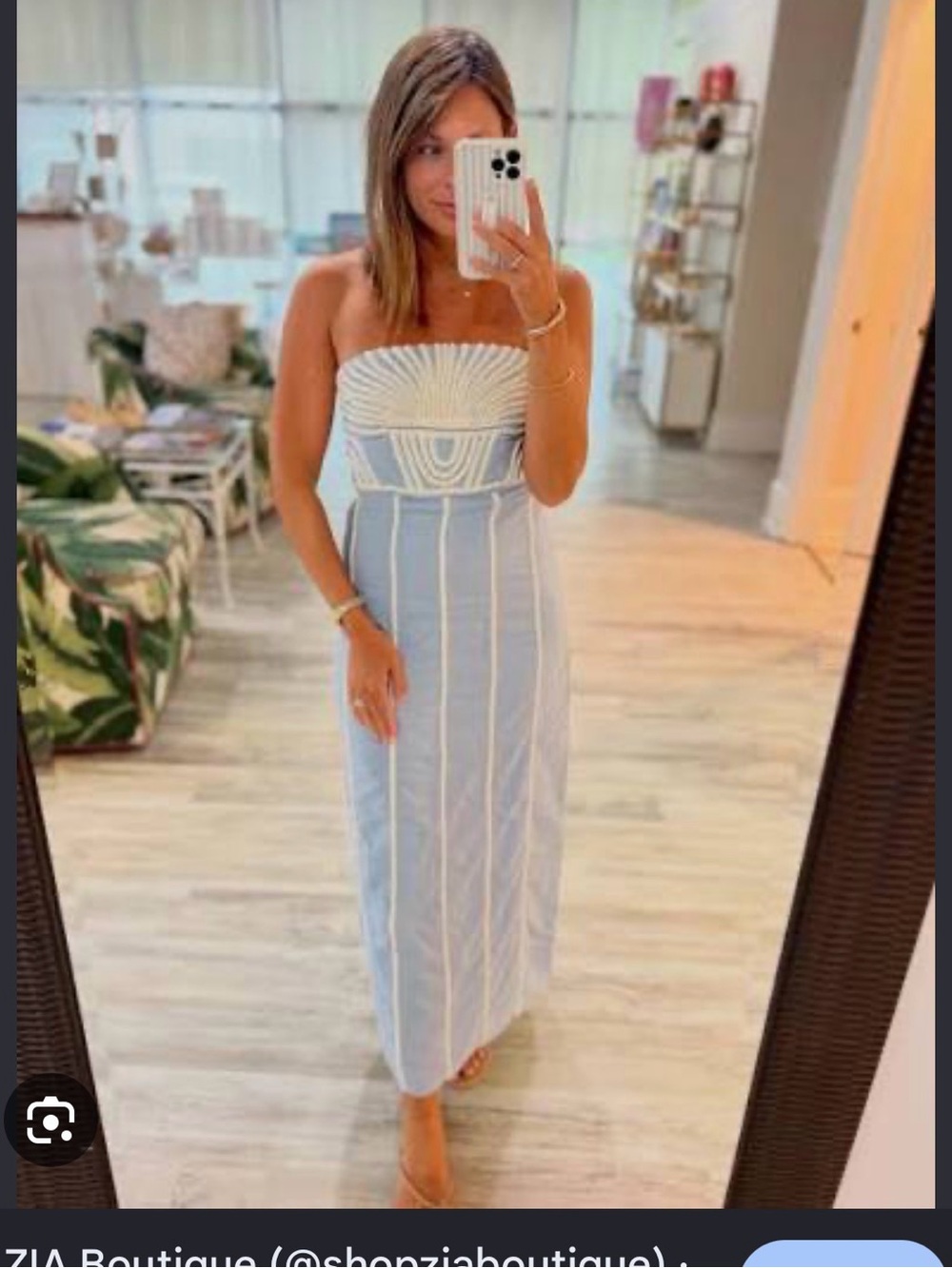 Strapless Light Blue Embroidered Column Dress Anna cate
